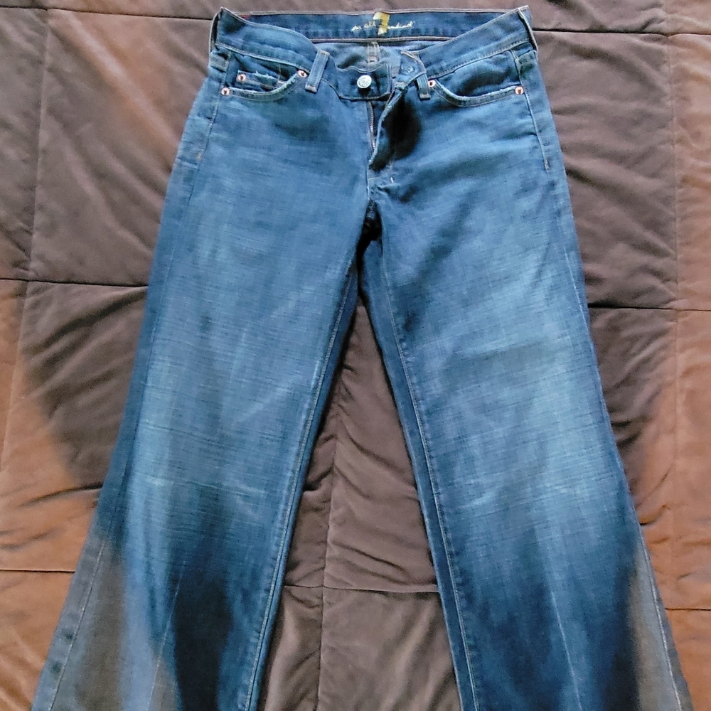 7 For All Mankind Crop/Wide leg Jeans, Size 27